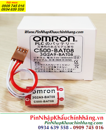Omron C500-BAT08, Pin nuôi nguồn PLC Omron C500-BAT08 lithium 3.6v 2/3A chính hãng, Xuất xứ Nhật 